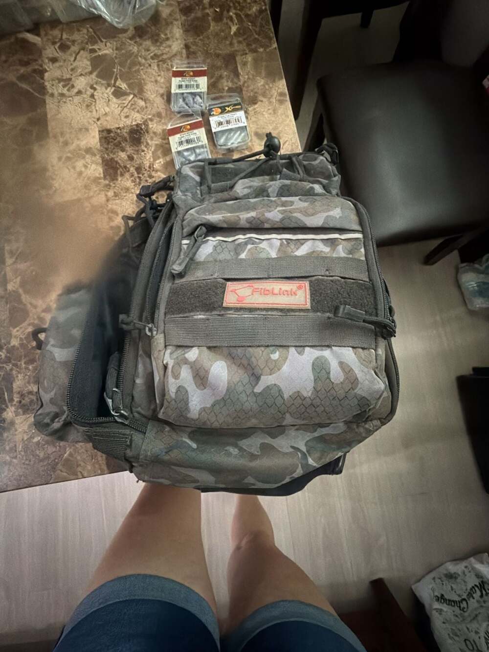 FibLink Fishing Tackle Bag Camouflage Sling Backpack
